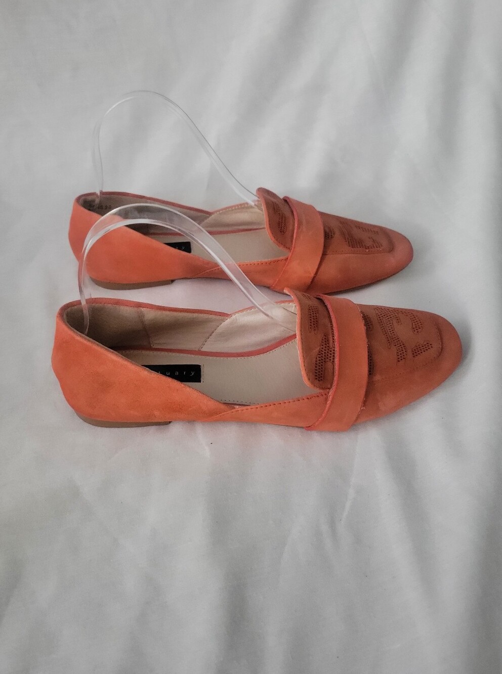 Sanctuary Coral-Orange Suede Loafers Size 8M